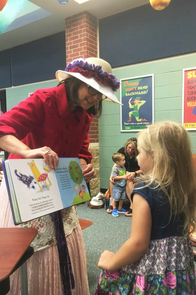 Students at Cox Intermediate enjoyed having Mother Goose stop by to read a few books to their class.