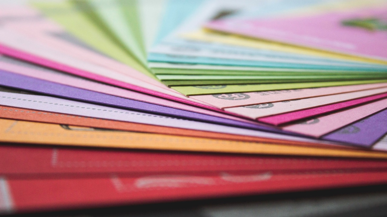 Multicolored file folders