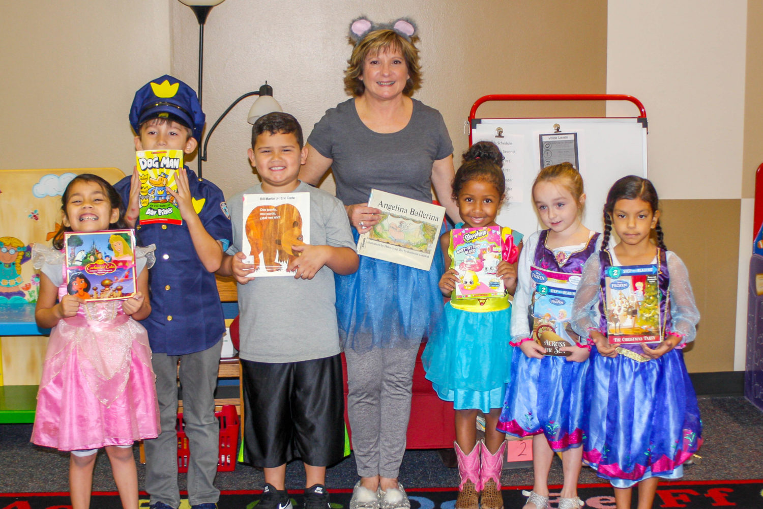 Kindergartners at Ford Elementary enjoy participating in Character Dress-Up Day.