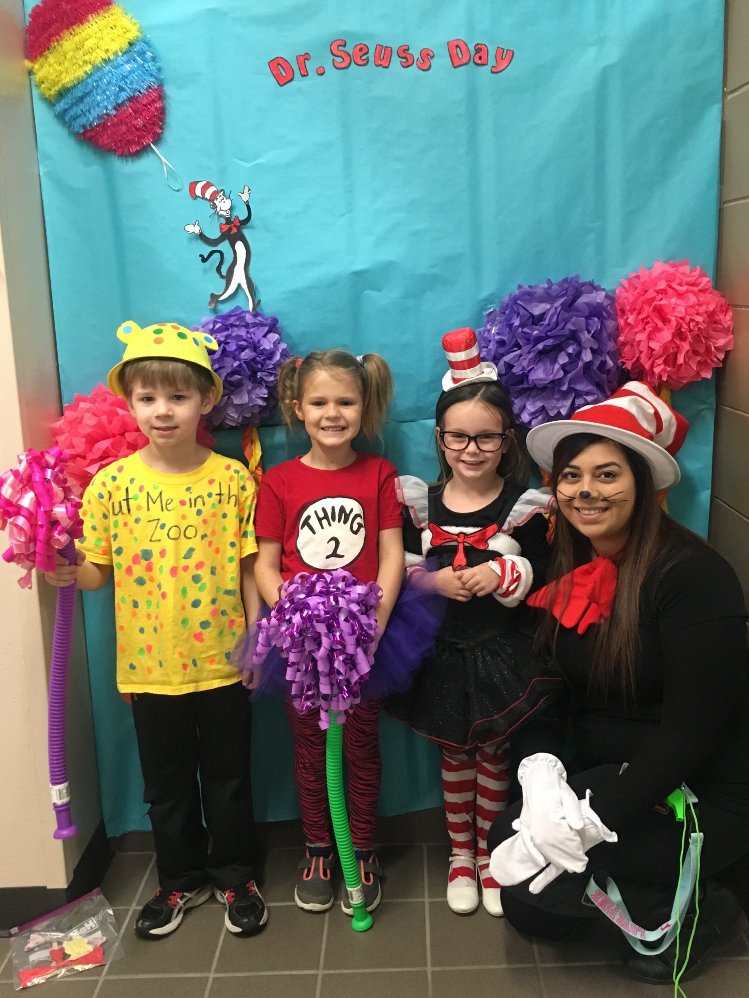 Creighton Elementary students participate in a celebration of Dr. Seuss' Birthday.