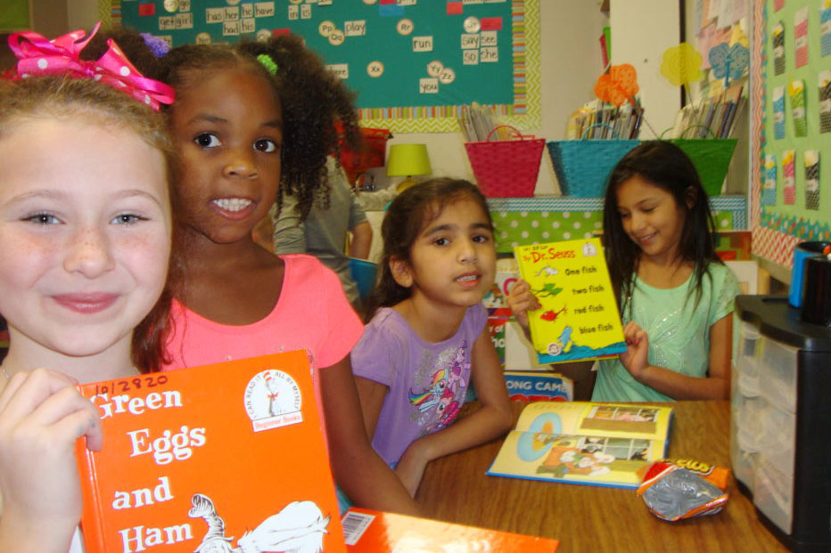 Students at Giesinger celebrated Dr. Seuss' birthday by reading their favorite books.
