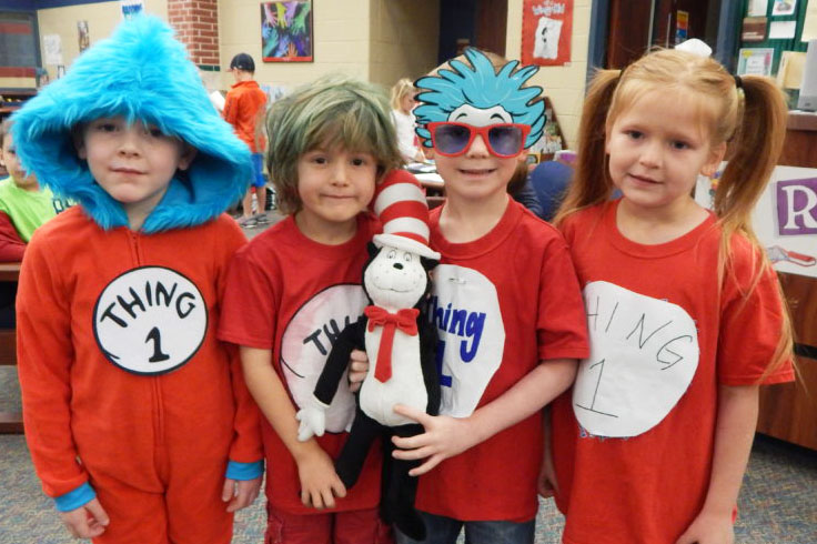Kaufman kindergarten students had fun celebrating Dr. Seuss' birthday.