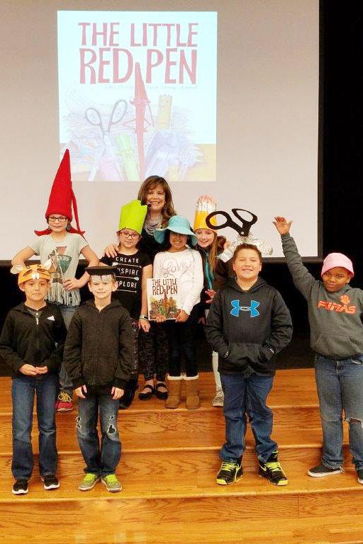 Fourth grade students at Patterson enjoyed helping the visiting author tell her story.