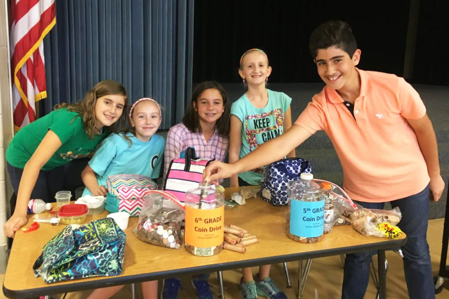 Students at Collins Intermediate hold a coin drive for a local charity.