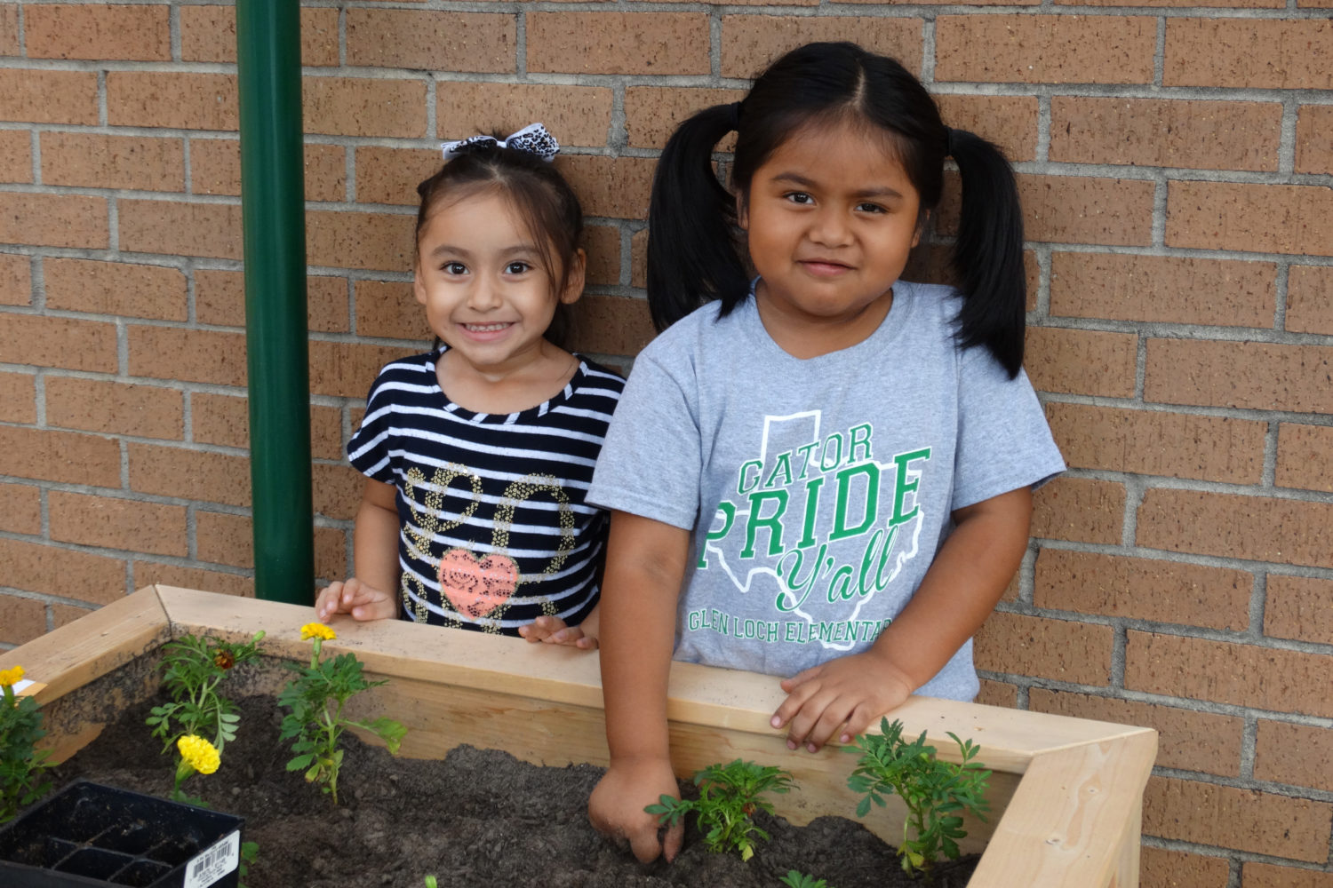 Students at Glen Loch Elementary enjoy spending time in the garden.