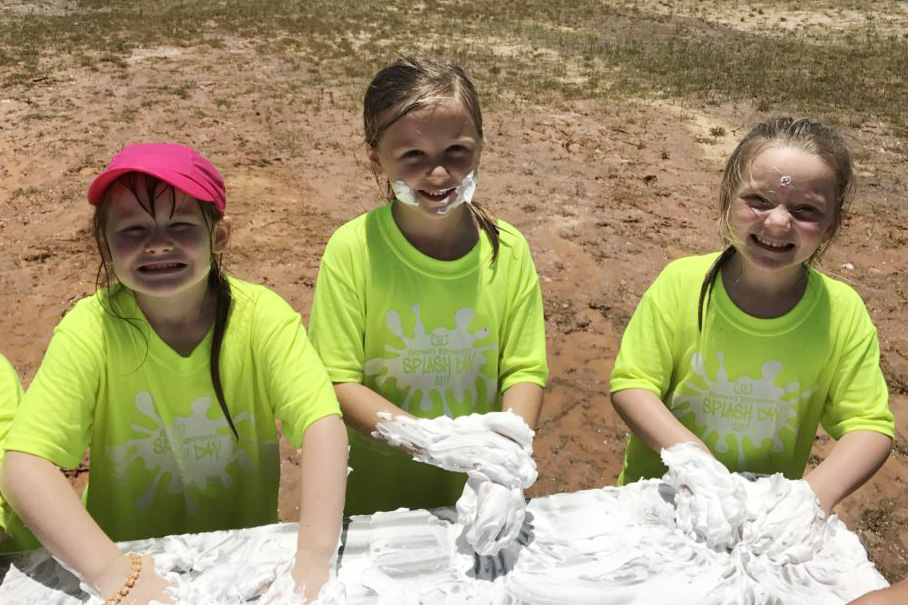 Stewart Elementary kindergartners had fun at Splash Day.