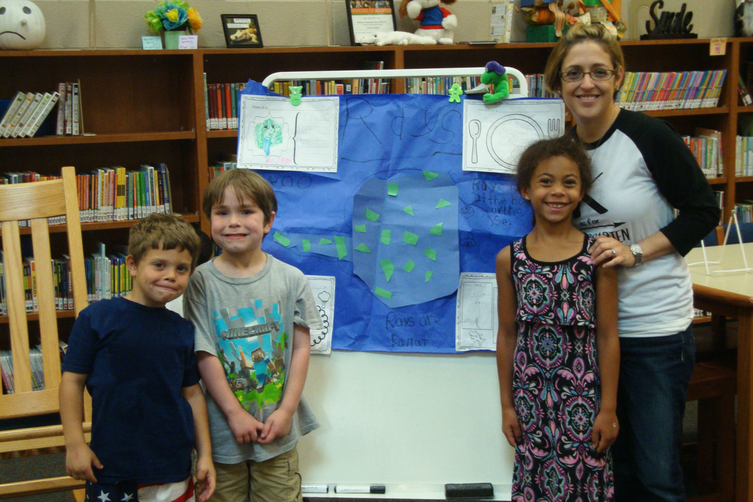 Wilkinson kindergarteners presented their ocean animal research projects.