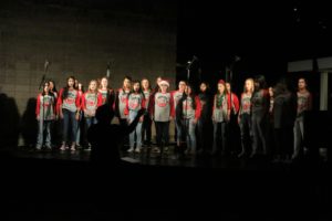 The Caney Creek High School Choir performs.