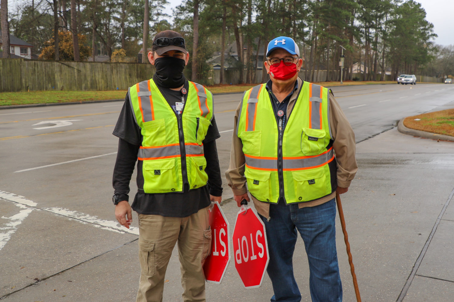 Conroe ISD crossing guards smile for the camera.