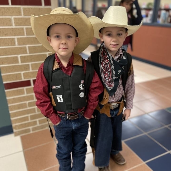 Students at Milam wore their western gear to help their feeder high school, Caney Creek, wrangle a win!