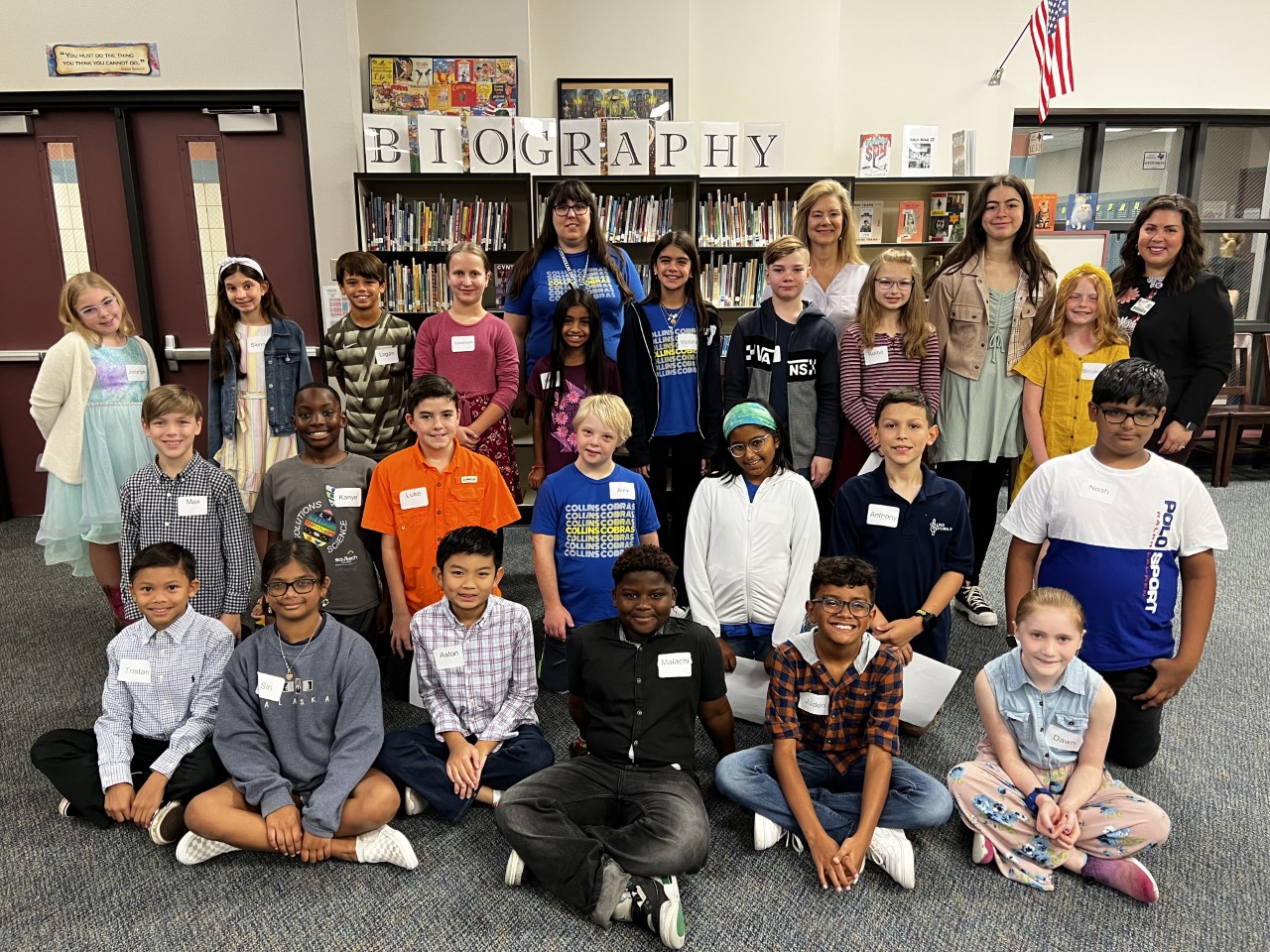 Student leaders from Collins proudly hosted a panel discussion and school tour for the Leadership Montgomery County Class of 2023.