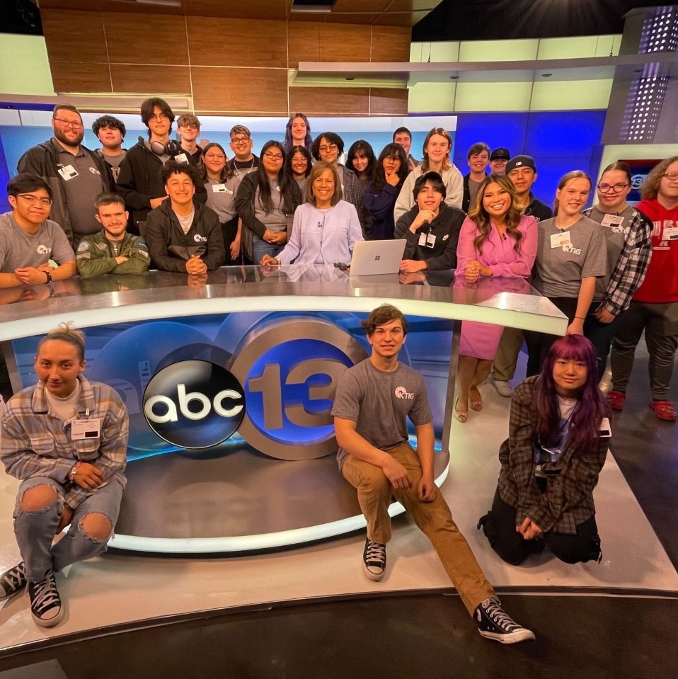 Conroe High School Audio Video Production students took a tour of the ABC 13 studios.